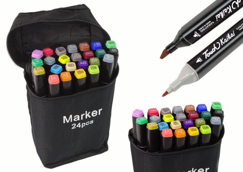 Marker specjalistyczny Lean Zestaw Pisaków Markerów Touch 24 Szt Torba Markery Alkoholowe, mix mixmm okrągła/ścięta końcówka (12 Marker specjalistyczny Lean Zestaw Pisaków Markerów Touch 24 Szt Torba Markery Alkoholowe, mix mixmm okrągła/ścięta końcówka (12