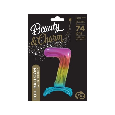 Balon gumowy Godan Beauty&Charm cyfra stojąca tęczowa tęczowa 750mm 30cal (BC-AST7) Balon gumowy Godan Beauty&Charm cyfra stojąca tęczowa tęczowa 750mm 30cal (BC-AST7)