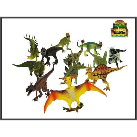 Figurka Hipo Dinozaur Dinozaury 12-rodzajów 20cm (HHB06) Figurka Hipo Dinozaur Dinozaury 12-rodzajów 20cm (HHB06)