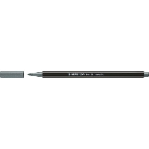 Flamaster Stabilo Pen 68 metallic srebrny 1 kol. (68/805) Flamaster Stabilo Pen 68 metallic srebrny 1 kol. (68/805)