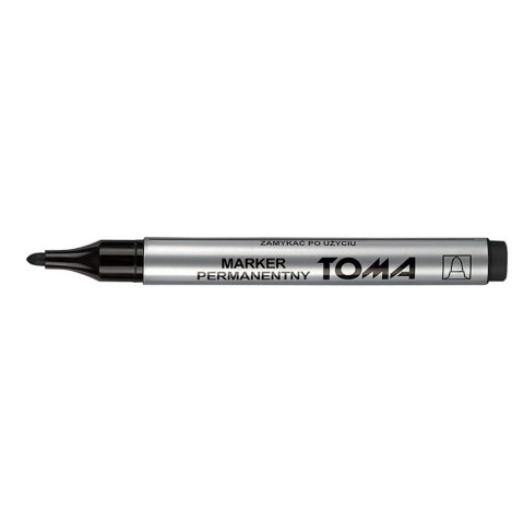 Marker permanentny Toma, czarny 1,5mm okrągła końcówka (TO-090 3 2) Marker permanentny Toma, czarny 1,5mm okrągła końcówka (TO-090 3 2)