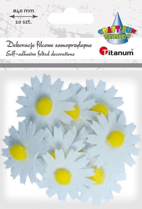 Ozdoba filcowa Titanum Craft-Fun Series kwiaty samoprzylepne (7534E) Ozdoba filcowa Titanum Craft-Fun Series kwiaty samoprzylepne (7534E)