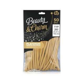 Balon gumowy Godan do modelowania Beauty&Charm, platynowe złote 50 szt. złoty (CB-MLZT)