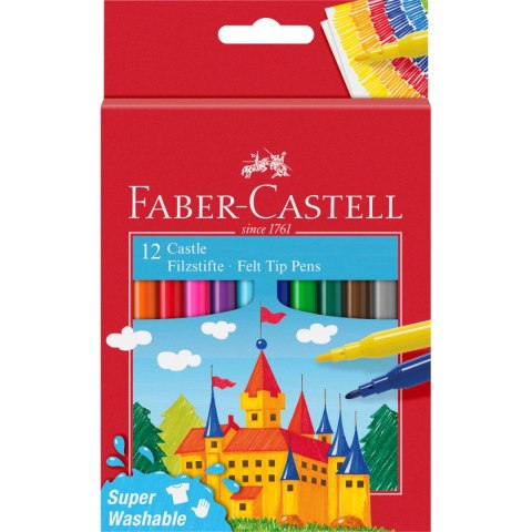 Flamaster Faber Castell zamek 12 kol. (554201) Flamaster Faber Castell zamek 12 kol. (554201)