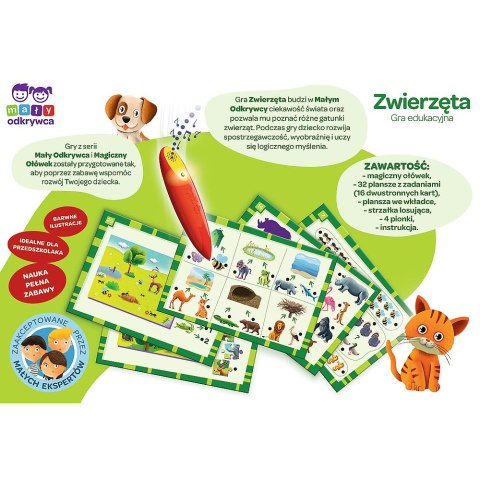 Gra edukacyjna Trefl Zwierzęta Mały Odkrywca i Magiczny Ołówek Zwierzęta Magiczny ołówek (02111) Gra edukacyjna Trefl Zwierzęta Mały Odkrywca i Magiczny Ołówek Zwierzęta Magiczny ołówek (02111)