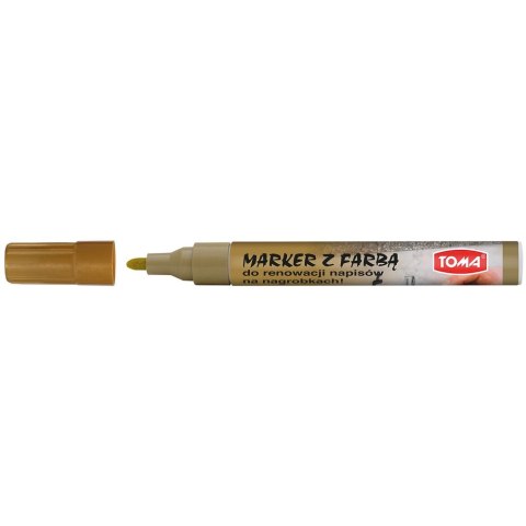 Marker specjalistyczny Toma, złoty 2,5mm okrągła końcówka Marker specjalistyczny Toma, złoty 2,5mm okrągła końcówka