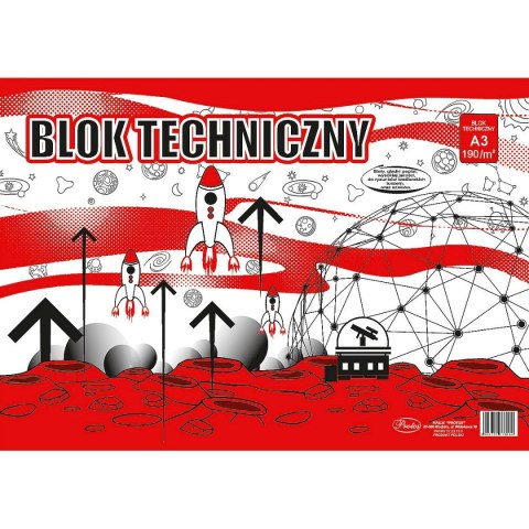 Blok techniczny Protos A3 biały 190g 10k Blok techniczny Protos A3 biały 190g 10k