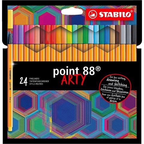 Cienkopis Stabilo point 88 ARTY, mix 0,4mm 24kol. (8824/1-20) Cienkopis Stabilo point 88 ARTY, mix 0,4mm 24kol. (8824/1-20)