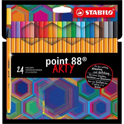 Cienkopis Stabilo point 88 ARTY, mix 0,4mm 24kol. (8824/1-20) Cienkopis Stabilo point 88 ARTY, mix 0,4mm 24kol. (8824/1-20)