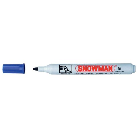 Marker permanentny Snowman niebieski, niebieski okrągła końcówka (G-02) Marker permanentny Snowman niebieski, niebieski okrągła końcówka (G-02)