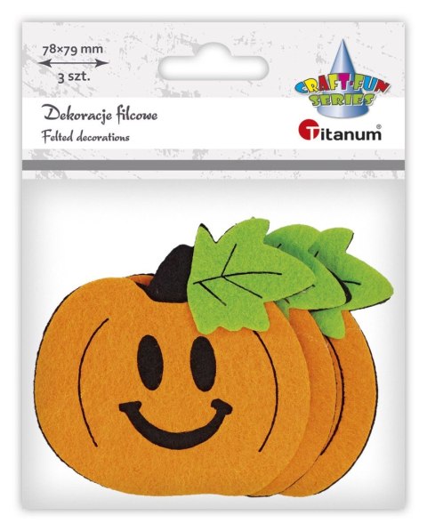 Ozdoba filcowa Titanum Craft-Fun Series dynie (20CR0312-8) Ozdoba filcowa Titanum Craft-Fun Series dynie (20CR0312-8)