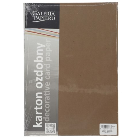 Papier ozdobny (wizytówkowy) Galeria Papieru kraft brązowy A4 brązowy 275g (204418) Papier ozdobny (wizytówkowy) Galeria Papieru kraft brązowy A4 brązowy 275g (204418)