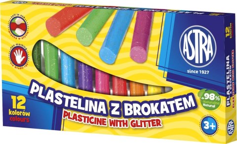 Plastelina Astra 12 kol. brokatowa mix (303107001) Plastelina Astra 12 kol. brokatowa mix (303107001)