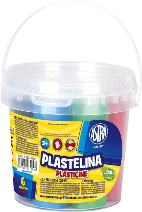 Plastelina Astra 6 kol. mix Plastelina Astra 6 kol. mix