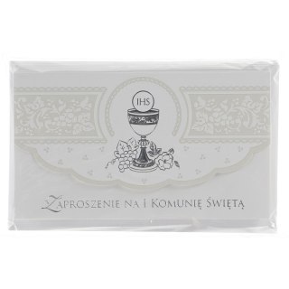 Zaproszenie Merigraf komunia duże satynowe (5902221807312)