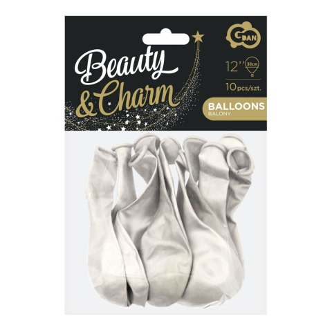Balon gumowy Godan Beauty&Charm metaliki białe 10szt. biały metalizowany 300mm 12cal (CB-1MBI) Balon gumowy Godan Beauty&Charm metaliki białe 10szt. biały metalizowany 300mm 12cal (CB-1MBI)