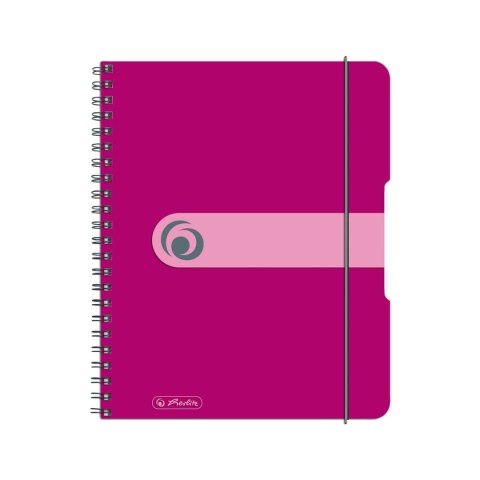 Brulion na spirali PP Herlitz EasyOrga A5 krata 80 80g różowy (11293776) Brulion na spirali PP Herlitz EasyOrga A5 krata 80 80g różowy (11293776)