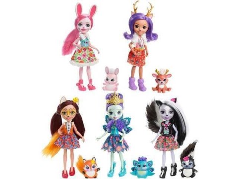 Lalka Mattel Enchantimals + zwierzątko mix (DVH87) Lalka Mattel Enchantimals + zwierzątko mix (DVH87)