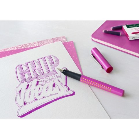 Pióro wieczne Faber Castell Grip 2010 różowo-pomarańczowe (140914) Pióro wieczne Faber Castell Grip 2010 różowo-pomarańczowe (140914)