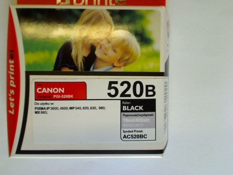 Tusz (cartridge) alternatywny Printe canon pgi520 czarny Tusz (cartridge) alternatywny Printe canon pgi520 czarny