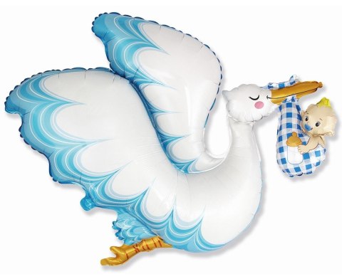 Balon foliowy Godan FX Bocian Baby Boy 38cal (B901824) Balon foliowy Godan FX Bocian Baby Boy 38cal (B901824)