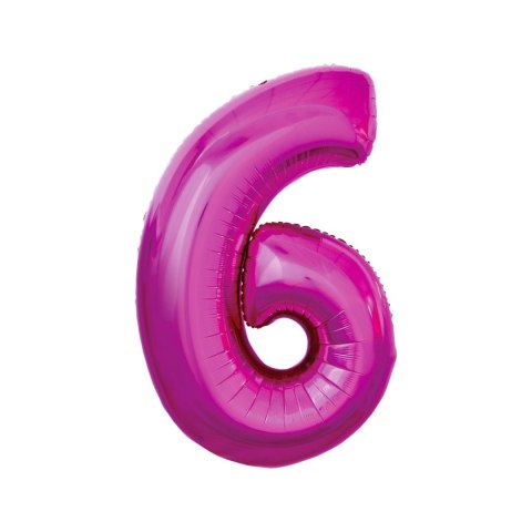 Balon foliowy Godan cyfra 6 różowa 85 cm 45cal (FG-C85r6) Balon foliowy Godan cyfra 6 różowa 85 cm 45cal (FG-C85r6)