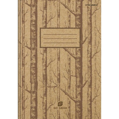 Brulion tematyczny Top 2000 Go Green STANDARD A5 96k. 70g krata (400153379)