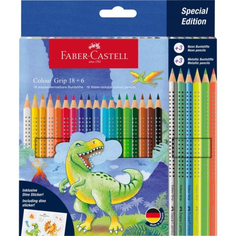 Kredki ołówkowe Faber Castell dinozaury +naklejki (201546 FC) Kredki ołówkowe Faber Castell dinozaury +naklejki (201546 FC)