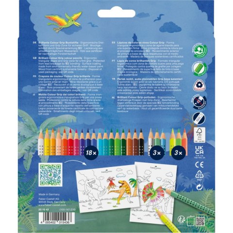 Kredki ołówkowe Faber Castell dinozaury +naklejki (201546 FC) Kredki ołówkowe Faber Castell dinozaury +naklejki (201546 FC)