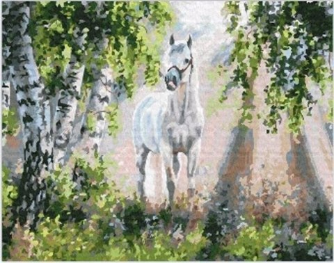 Zestaw kreatywny Norimpex Diamentowa mozaika rumak w brzozowym lesie 40x30cm (NO-1009429) Zestaw kreatywny Norimpex Diamentowa mozaika rumak w brzozowym lesie 40x30cm (NO-1009429)