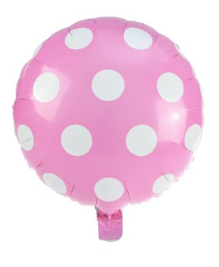 Balon foliowy Arpex kropki jasny róż (BLF3744JRO-9416)