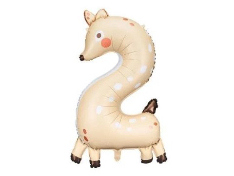 Balon foliowy Partydeco Cyfra 2 - Sarenka, 65x102 cm 34cal (FB163-2) Balon foliowy Partydeco Cyfra 2 - Sarenka, 65x102 cm 34cal (FB163-2)