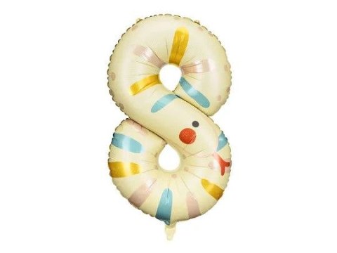Balon foliowy Partydeco Cyfra 8 - Wąż, 55x88 cm 28cal (FB163-8) Balon foliowy Partydeco Cyfra 8 - Wąż, 55x88 cm 28cal (FB163-8)
