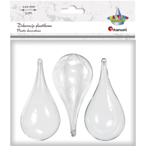 Ozdoba akrylowa Titanum Craft-Fun Series kropla 54x100mm Ozdoba akrylowa Titanum Craft-Fun Series kropla 54x100mm