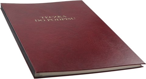 Teczka do podpisu Barbara A4 bordowy 12k. tektura pokryta folią (1822211) Teczka do podpisu Barbara A4 bordowy 12k. tektura pokryta folią (1822211)