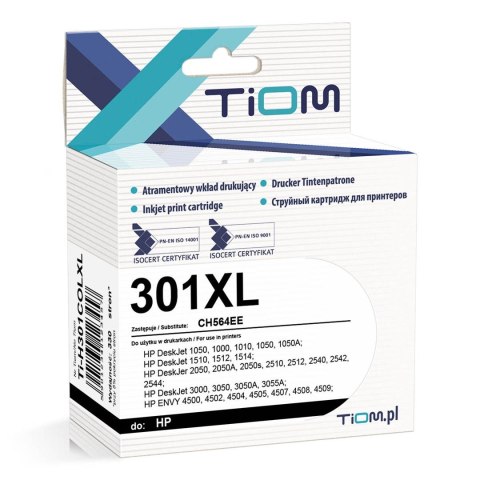 Tusz (cartridge) alternatywny Tiom Hp 301xl Ch564ee (Ti-H301COLXL) Tusz (cartridge) alternatywny Tiom Hp 301xl Ch564ee (Ti-H301COLXL)