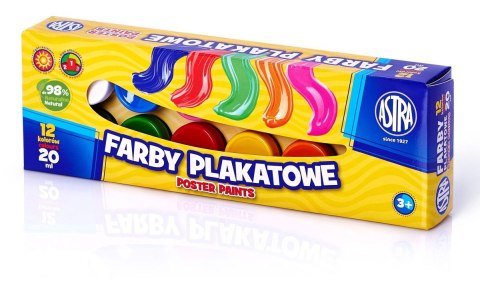 Farby plakatowe Astra kolor: mix 20ml 12 kolor. (83114901) Farby plakatowe Astra kolor: mix 20ml 12 kolor. (83114901)