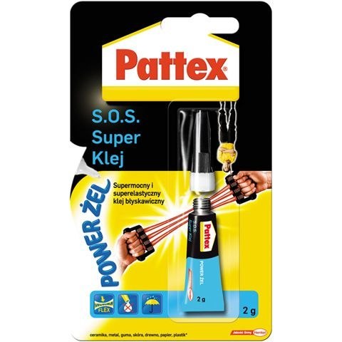 Klej w tubie Pattex SUPER POWER ŻEL S.O.S. 2g (HEPA1471937) Klej w tubie Pattex SUPER POWER ŻEL S.O.S. 2g (HEPA1471937)
