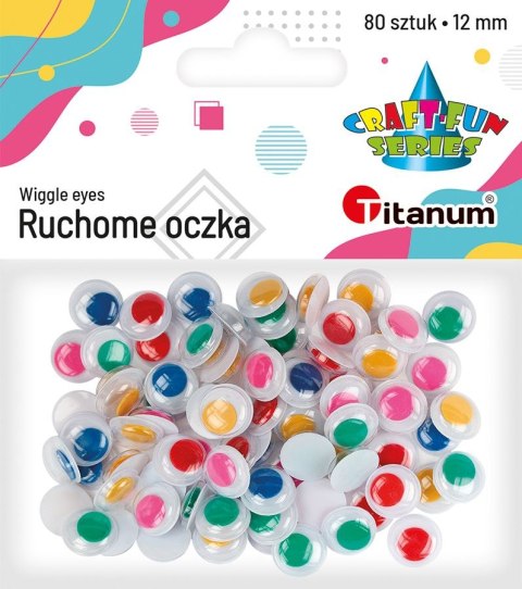 Oczka Titanum Craft-Fun Series kolorowe 12mm 80 szt (OC004) Oczka Titanum Craft-Fun Series kolorowe 12mm 80 szt (OC004)