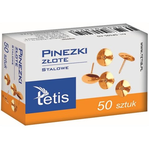Pinezki Tetis kolor: złoty 50 szt (GP095-AO) Pinezki Tetis kolor: złoty 50 szt (GP095-AO)