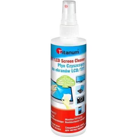 Płyn do ekranu Titanum płyn do czyszczenia ekranów LCD/TFT 250ml Płyn do ekranu Titanum płyn do czyszczenia ekranów LCD/TFT 250ml