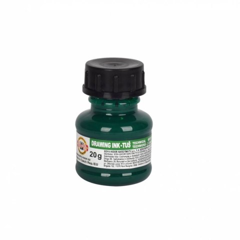 Tusz kreślarski Koh-I-Noor kolor: zielony 20ml Tusz kreślarski Koh-I-Noor kolor: zielony 20ml