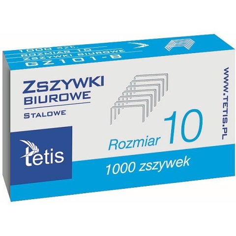 Zszywki 10 Tetis 10 1000 szt (GZ101-B) Zszywki 10 Tetis 10 1000 szt (GZ101-B)