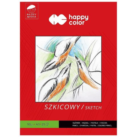 Blok artystyczny Happy Color młody artysta A3 90g 25k (HA 3709 3040-M25) Blok artystyczny Happy Color młody artysta A3 90g 25k (HA 3709 3040-M25)