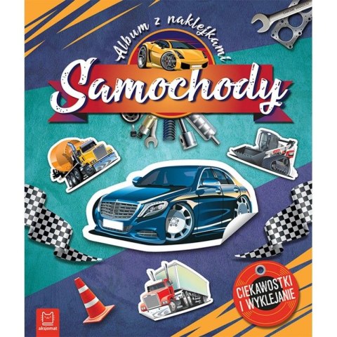 Książeczka edukacyjna Aksjomat Samochody. Album z naklejkami. Ciekawostki i wyklejanie Książeczka edukacyjna Aksjomat Samochody. Album z naklejkami. Ciekawostki i wyklejanie