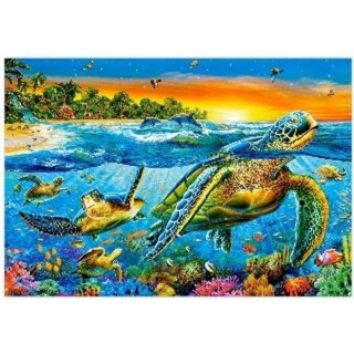 Zestaw kreatywny Norimpex Diamentowa mozaika żółwie morskie 40x30cm (NO-1008670)