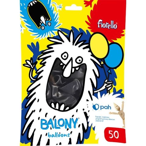 Balon gumowy Fiorello metal czarny 10cal (170-2629) Balon gumowy Fiorello metal czarny 10cal (170-2629)