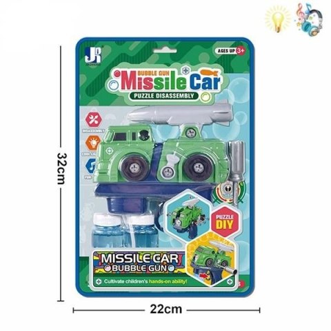 Bańki mydlane Ciuciubabka Pistolet na bańki rozkręcany Pojazd Wojskowy św/dź (101315) Bańki mydlane Ciuciubabka Pistolet na bańki rozkręcany Pojazd Wojskowy św/dź (101315)