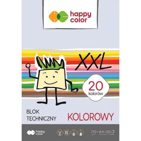 Blok techniczny Happy Color kolorowy A4 20 170g 210x297 (HA 3717 2030-09) Blok techniczny Happy Color kolorowy A4 20 170g 210x297 (HA 3717 2030-09)