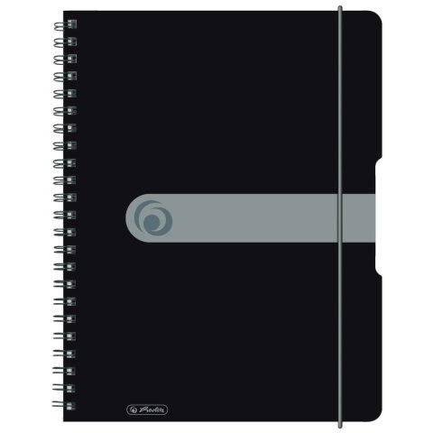 Brulion na spirali PP Herlitz EasyOrga A4 krata 80 80g czarny (11293073) Brulion na spirali PP Herlitz EasyOrga A4 krata 80 80g czarny (11293073)